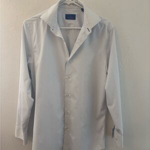 Perry Ellis Sky Blue Patterned Dress Shirt